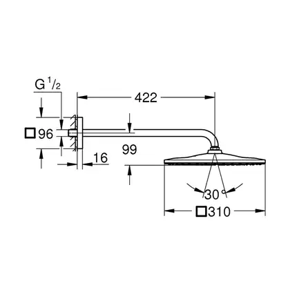 Душевая система скрытого монтажа Grohe Eurocube (цвет - хром) (2406200L) фото 11 Aquada.com.ua Душевая система скрытого монтажа Grohe Eurocube (цвет - хром) (2406200L) фото 11 Aquada.com.ua