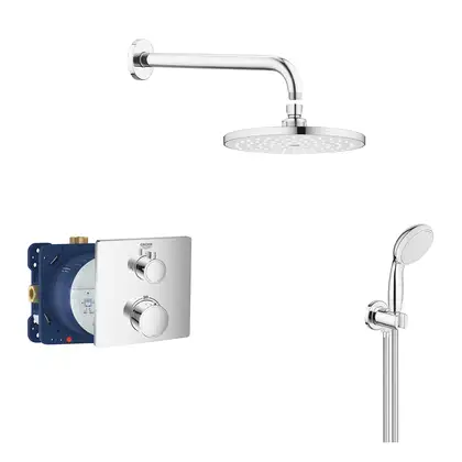 Душевая система скрытого монтажа с термостатом Grohe Grohtherm (цвет - хром) (3472900A) фото 1 Aquada.com.ua