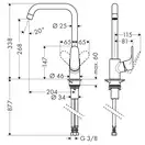Смеситель для кухни Hansgrohe Focus M41 260 (цвет - чёрный матовый) (31820670) фото 2 Aquada.com.ua