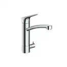 Смеситель для кухни, однорычажный Hansgrohe Logis (цвет - хром), с запорным вентилем для посудомоечной машины (71834000) фото 1 Aquada.com.ua