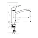Смеситель для кухни, однорычажный Hansgrohe Logis (цвет - хром) (71839000) фото 2 Aquada.com.ua