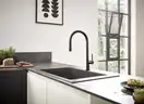 Смеситель для кухни Hansgrohe Talis M54 210 (цвет - чёрный матовый), с вытяжным душем (72801670) фото 2 Aquada.com.ua
