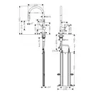 Смеситель для кухни Hansgrohe Talis M54 210 (цвет - чёрный матовый), с вытяжным душем (72801670) фото 8 Aquada.com.ua