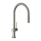 Смеситель для кухни Hansgrohe Talis M54 210 (цвет - нержавеющая сталь), с вытяжным душем (72801800) фото 1 Aquada.com.ua