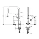 Смеситель для кухни Hansgrohe Talis U M54 220 (цвет - чёрный матовый) (72806670) фото 3 Aquada.com.ua