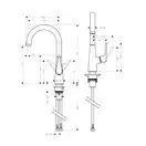 Смеситель для кухни, однорычажный Hansgrohe Talis S (цвет - сталь) (72814800) фото 2 Aquada.com.ua