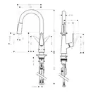Смеситель для кухни, однорычажный Hansgrohe Talis S (цвет - сталь) (72815800) фото 2 Aquada.com.ua