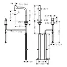 Смеситель для кухни Hansgrohe Metris Select 200 1jet, sBox (цвет - хром), с вытяжным душем (73804000) фото 8 Aquada.com.ua
