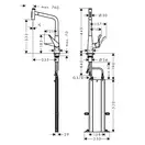 Смеситель для кухни Hansgrohe Metris Select 320 2jet, sBox (цвет - хром), с вытяжным душем (73816000) фото 2 Aquada.com.ua