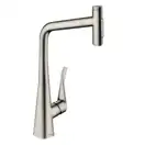 Смеситель для кухни Hansgrohe Metris Select 320 2jet, sBox (цвет - сталь), с вытяжным душем (73816800) фото 1 Aquada.com.ua