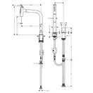 Смеситель для кухни Hansgrohe Metris Select 200 2jet (цвет - сталь), с вытяжным душем (73819800) фото 2 Aquada.com.ua