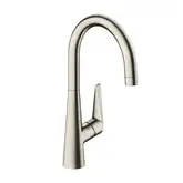 Смеситель для кухни, однорыажный Hansgrohe Talis S (цвет - сталь) (72810800)