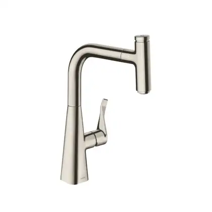 Смеситель для кухни, однорычажный Hansgrohe Metris Select (цвет - сталь) (14857800) фото 1 Aquada.com.ua Смеситель для кухни, однорычажный Hansgrohe Metris Select (цвет - сталь) (14857800) фото 1 Aquada.com.ua