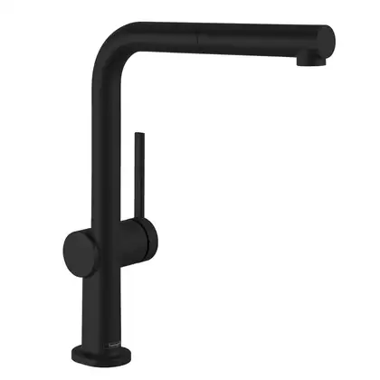 Смеситель для кухни Hansgrohe Talis M54 270 (цвет - чёрный матовый), с вытяжным изливом (72809670) фото 1 Aquada.com.ua Смеситель для кухни Hansgrohe Talis M54 270 (цвет - чёрный матовый), с вытяжным изливом (72809670) фото 1 Aquada.com.ua