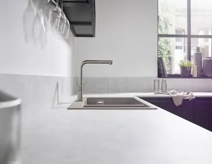 Смеситель для кухни Hansgrohe Talis M54 270 (цвет - нержавеющая сталь), с вытяжным изливом (72809800) фото 3 Aquada.com.ua