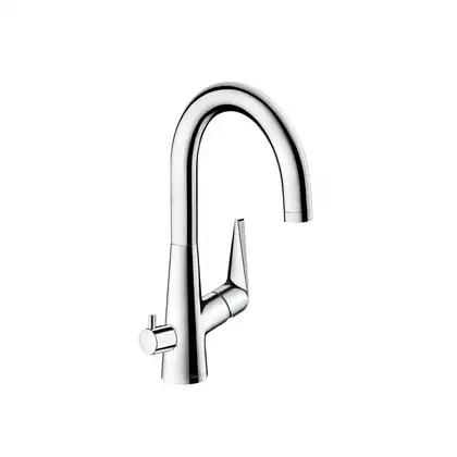 Смеситель для кухни, однорычажный Hansgrohe Talis S (цвет - хром), с запорным вентилем для посудомоечной машины (72811000) фото 1 Aquada.com.ua