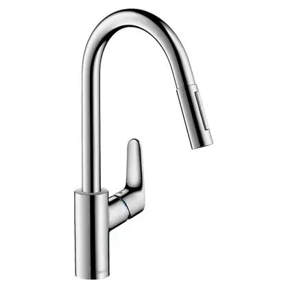 Смеситель для кухни Hansgrohe Focus M41 (цвет - хром), с вытяжным душем 2jet (73880000) фото 1 Aquada.com.ua Смеситель для кухни Hansgrohe Focus M41 (цвет - хром), с вытяжным душем 2jet (73880000) фото 1 Aquada.com.ua