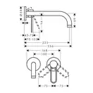 Смеситель для раковины настенный Axor Uno (цвет - хром) (38122000) фото 2 Aquada.com.ua