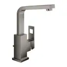 Смеситель для раковины Grohe Eurocube L-Size (цвет - тёмный графит, матовый), с донным клапаном (23135AL0) фото 1 Aquada.com.ua