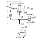 Смеситель однорычажный для раковины Grohe Eurostyle Cosmopolitan DN 15 S-Size (цвет - хром) с донным клапаном (33552002) фото 2 Aquada.com.ua