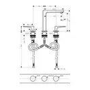 Смеситель для раковины Hansgrohe Metropol (цвет - полированное золото), с донным клапаном Push-Open (32515990) фото 2 Aquada.com.ua