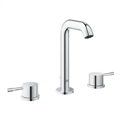 Смеситель для раковины Grohe Essence M-Size (цвет - хром), с донным клапаном (20296001) фото 1 Aquada.com.ua Смеситель для раковины Grohe Essence M-Size (цвет - хром), с донным клапаном (20296001) фото 1 Aquada.com.ua