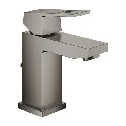 Смеситель для раковины Grohe Eurocube S-Size (цвет - тёмный графит, матовый), с донным клапаном (23127AL0) фото 1 Aquada.com.ua Смеситель для раковины Grohe Eurocube S-Size (цвет - тёмный графит, матовый), с донным клапаном (23127AL0) фото 1 Aquada.com.ua