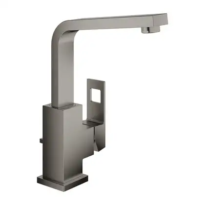 Смеситель для раковины Grohe Eurocube L-Size (цвет - тёмный графит, матовый), с донным клапаном (23135AL0) фото 1 Aquada.com.ua Смеситель для раковины Grohe Eurocube L-Size (цвет - тёмный графит, матовый), с донным клапаном (23135AL0) фото 1 Aquada.com.ua