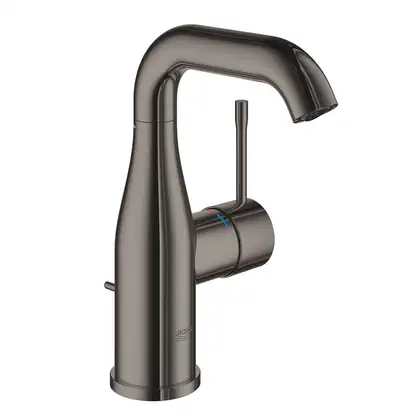 Смеситель для раковины Grohe Essence M-Size (цвет - тёмный графит), с донным клапаном (23462A01) фото 1 Aquada.com.ua