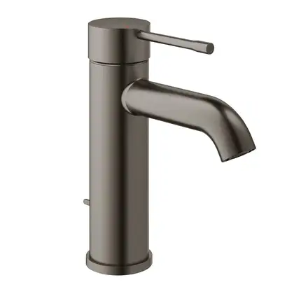 Смеситель для раковины Grohe Essence S-Size (цвет - тёмный графит, матовый), с донным клапаном (23589AL1) фото 1 Aquada.com.ua