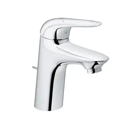 Смеситель однорычажный для раковины Grohe Eurostyle Solid DN 15 S-Size (цвет - хром) с донным клапаном (23707003) фото 1 Aquada.com.ua