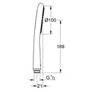 Лейка для душа Grohe Rainshower Icon (хром/белый), 1 вид струи (27375000) фото 2 Aquada.com.ua