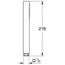 Лейка для душа Grohe Euphoria Cube+ Stick (цвет - тёмный графит, матовый), 1 тип струи (27888AL0) фото 2 Aquada.com.ua