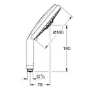Лейка для душа Grohe Rainshower Cosmopolitan (цвет - хром), 4 вида струи (28756000) фото 2 Aquada.com.ua