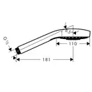 Лейка для душа Hansgrohe Croma Select S Multi (цвет - хром/белый), 3 вида струи (26800400) фото 2 Aquada.com.ua
