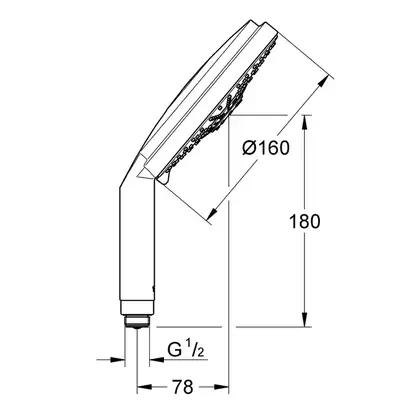 Лейка для душа Grohe Rainshower Cosmopolitan (цвет - хром), 4 вида струи (28756000) фото 2 Aquada.com.ua Лейка для душа Grohe Rainshower Cosmopolitan (цвет - хром), 4 вида струи (28756000) фото 2 Aquada.com.ua