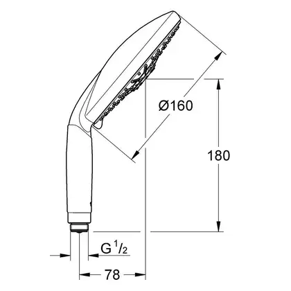 Лейка для душа Grohe Rainshower Classic (цвет - хром), 4 вида струи (28765000) фото 4 Aquada.com.ua Лейка для душа Grohe Rainshower Classic (цвет - хром), 4 вида струи (28765000) фото 4 Aquada.com.ua