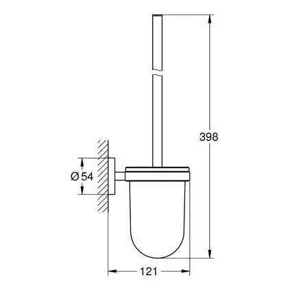 Ёршик подвесной Grohe Essentials, тёмный графит, матовый/стекло матовое (40374AL1) фото 2 Aquada.com.ua Ёршик подвесной Grohe Essentials, тёмный графит, матовый/стекло матовое (40374AL1) фото 2 Aquada.com.ua