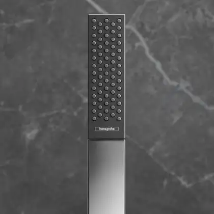 Лейка для душа "палочка" Hansgrohe Rainfinity (цвет - хром/чёрный), 1 вид струи (26866000) фото 3 Aquada.com.ua Лейка для душа "палочка" Hansgrohe Rainfinity (цвет - хром/чёрный), 1 вид струи (26866000) фото 3 Aquada.com.ua