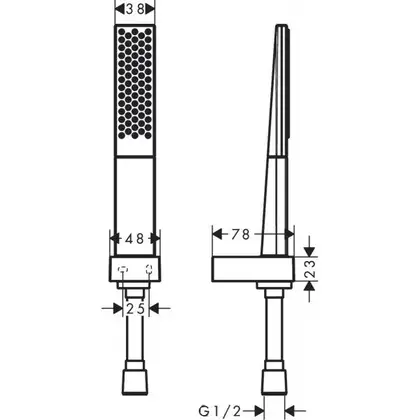 Лейка для душа "палочка" Hansgrohe Rainfinity (цвет - чёрный матовый), 1 вид струи (26866670) фото 2 Aquada.com.ua Лейка для душа "палочка" Hansgrohe Rainfinity (цвет - чёрный матовый), 1 вид струи (26866670) фото 2 Aquada.com.ua