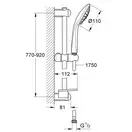 Душевой гарнитур, 3 вида струй Grohe Euphoria 110 Massage (27226DL1) фото 2 Aquada.com.ua