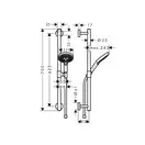 Душевой гарнитур Hansgrohe Raindance Select S 120 / Unica Comfort (цвет - хром) (26320000) фото 2 Aquada.com.ua