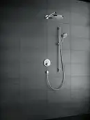 Душевой гарнитур Hansgrohe Raindance Select S 120 EcoSmart 9 л / мин / Unica Comfort 0,90 м (цвет - хром) (26323000) фото 2 Aquada.com.ua