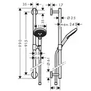 Душевой гарнитур Hansgrohe Raindance Select S 120 EcoSmart 9 л / мин / Unica Comfort 0,90 м (цвет - хром) (26323000) фото 3 Aquada.com.ua