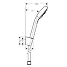 Душевой гарнитур Hansgrohe Croma Select E (цвет - хром/белый), 3 типа струи, шланг 1600 мм (26413400) фото 2 Aquada.com.ua