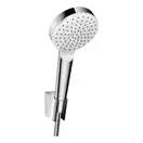 Душевой гарнитур Hansgrohe Crometta EcoSmart 9 л/мин (цвет - хром/белый), 1 тип струи, шланг 1600 мм (26569400) фото 1 Aquada.com.ua