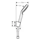 Душевой гарнитур Hansgrohe Crometta EcoSmart 9 л/мин (цвет - хром/белый), 1 тип струи, шланг 1600 мм (26569400) фото 2 Aquada.com.ua