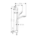 Душевой гарнитур Hansgrohe Croma Select S Multi 0,90 м (цвет - хром/белый) (26570400) фото 2 Aquada.com.ua