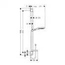 Душевой гарнитур Hansgrohe Raindance Select S 120 3jet со штангой 90 см и мыльницей (цвет - хром) (26631000) фото 2 Aquada.com.ua