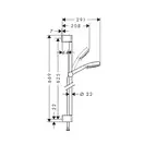 Душевой гарнитур Hansgrohe Crometta 100 Multi со штангой 65 см (цвет - хром/белый) (26650400) фото 2 Aquada.com.ua